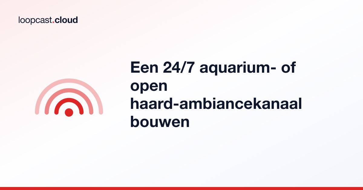Een 24/7 aquarium- of open haard-ambiancekanaal bouwen