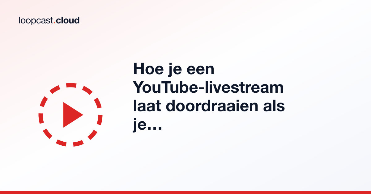 Hoe je een YouTube-livestream laat doordraaien als je computer uit staat