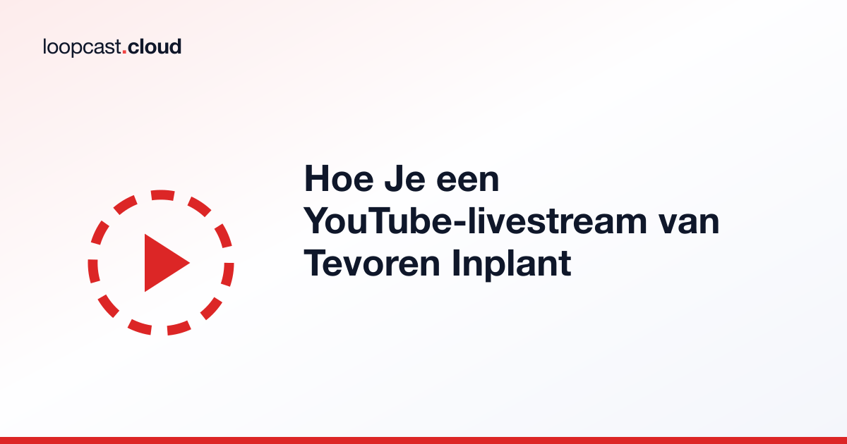 Hoe Je een YouTube-livestream van Tevoren Inplant