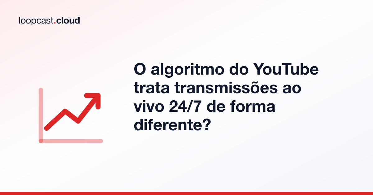 O algoritmo do YouTube trata transmissões ao vivo 24/7 de forma diferente?