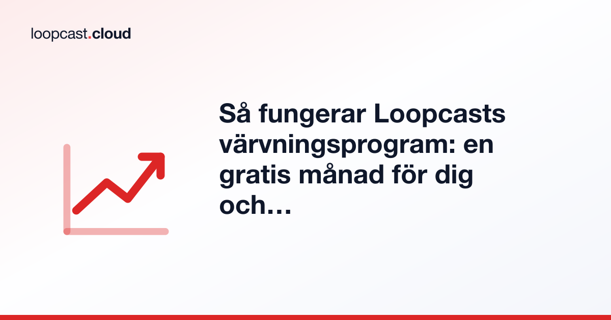 Så fungerar Loopcasts värvningsprogram: en gratis månad för dig och dem