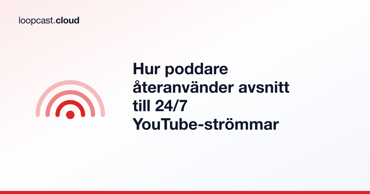 Hur poddare återanvänder avsnitt till 24/7 YouTube-strömmar